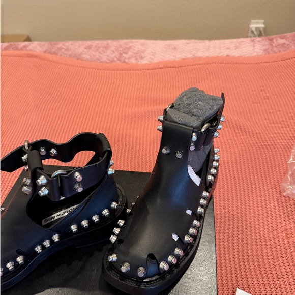 T by Alexander Wang Black Studded Flats